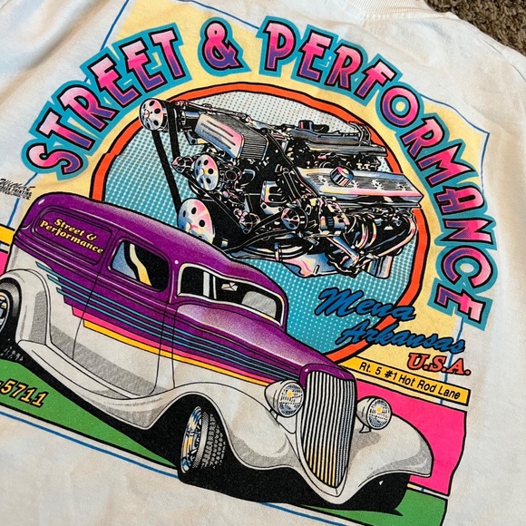 Vintage 90's neon louisville hotrod street and performance oversized graphic tee - Picture 5 of 7